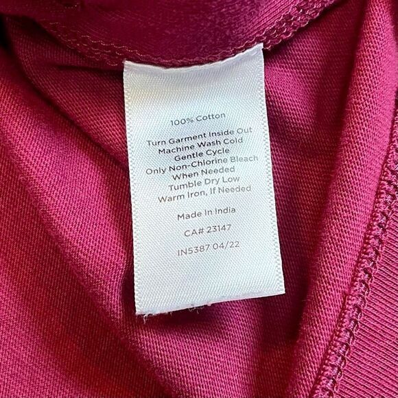 Talbots Pink Side Buttons Crew Neck Long Sleeve Top Small - Picture 8 of 9